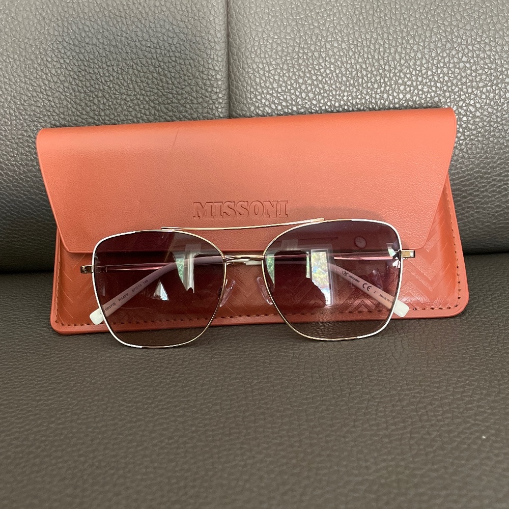 Missoni Women's White/Copper/Gold Square Aviator